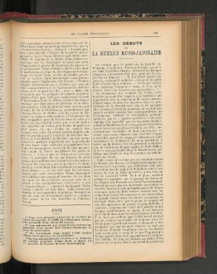 Les Dèbuts de la Guerre Russo-Japonaise.