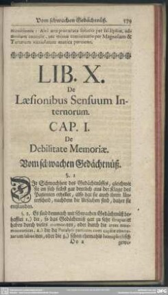 Lib. X. De Laesionibus Sensuum Internorum