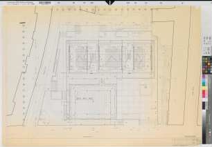Münster (Münster) Hörsaalgebäude der Universität am Hindenburgplatz Blatt 4 Grundriß Obergeschoß 1968 1 : 100 77 x 113 kol. Pause Staatshochbauamt für die Universität Münster 54.04