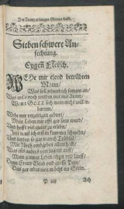 Sieben schwere Anfechtung.