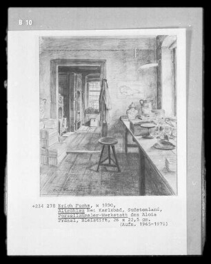 Porzellanmaler-Werkstatt des Alois Fränzl (Altrohlau bei Karlsbad)