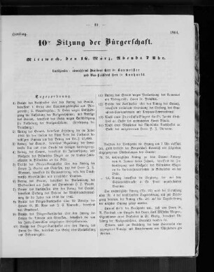 10te Sitzung