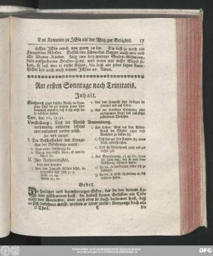 Am ersten Sonntage nach Trinitatis.