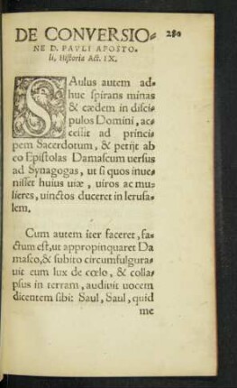 De Conversione D. Pauli Apostoli ...