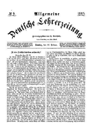 Ist eine Ortschulinspektion nothwendig?