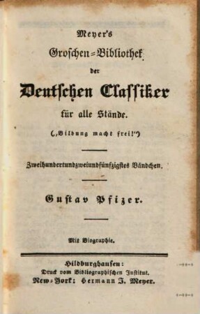 Gustav Pfizer : mit Biographie