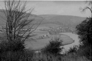 Wilhelmshausen: Fuldatal von der Bahnstrecke bei Wilhelmshausen