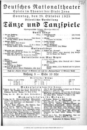 Tänze und Tanzspiele