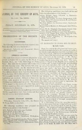 Journal of the Royal Society of Arts. 27, 27. 1878/79