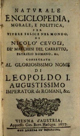 Naturale Enciclopedia morale et politica