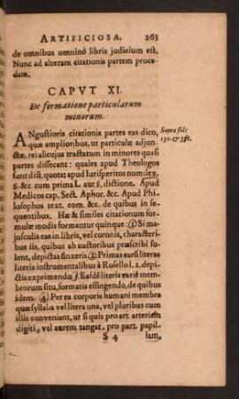 Caput XI. De formatione particularum minorum.