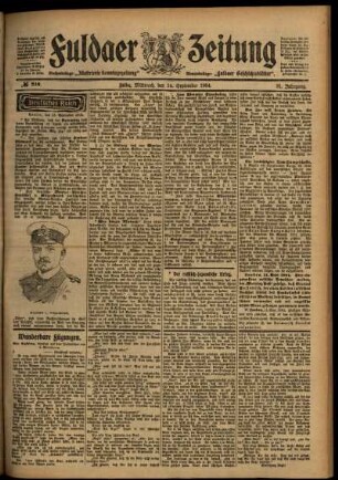 Ausgabe vom Mittwoch, den 14. September 1904.