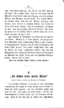 "So nimm denn meine Hände"