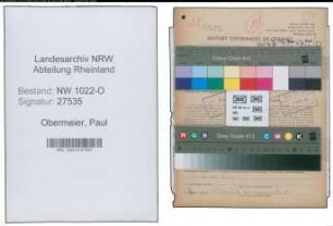 Entnazifizierung Paul Obermeier , geb. 07.12.1894 (Gastwirt)