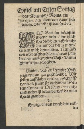 Epistel am Ersten Sontag des Advents ... - Epistel am Grünen Donnerstag ...