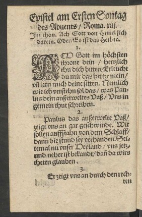 Epistel am Ersten Sontag des Advents ... - Epistel am Grünen Donnerstag ...
