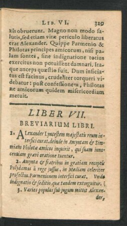 Liber VII. Breviarium Libri.