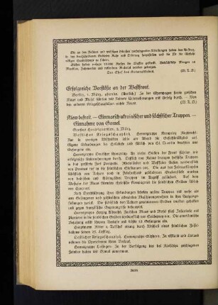 Erfolgreiche Vorstöße an der Westfront.