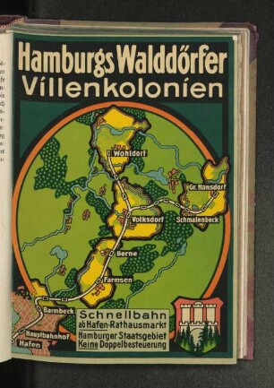 Hamburgs Walddörfer Villenkolonien : Schnellbahn ab Hafen-Rathausmarkt ; Hamburger Staatsgebiet, keine Doppelbesteuerung ; [Werbeschrift]