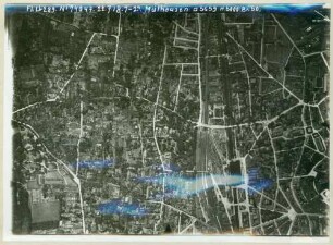 Foto der Batteriestellung (Doppelstellung) Hauptbahnhof in Mülhausen (Luftbild)