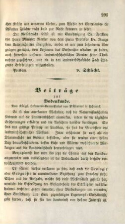 Beiträge zur Bodenkunde.