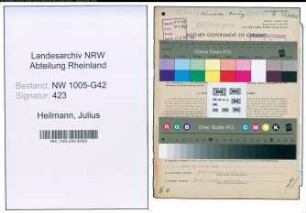 Entnazifizierung Julius Heilmann , geb. 31.03.1891 (Hutmacher)