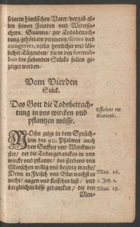 Vom Vierden Stück.