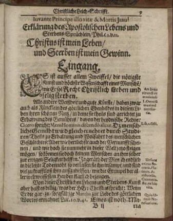 Christliche Leich-Schrifft.