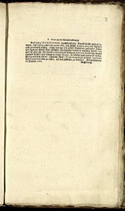 P. Stum zu der Trauerordnung : Zweybrücken den 17 Decemb. 1771