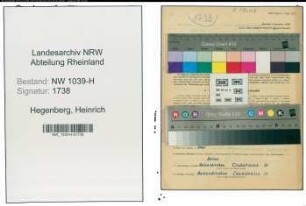 Entnazifizierung Heinrich Hegenberg , geb. 12.09.1901 (Arbeiter)