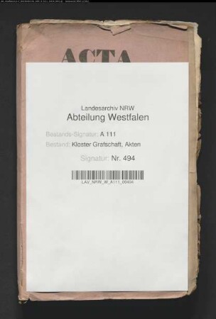 Oberhenneborn: Zehnten: von Cloedt zu Hanxleden (mit Prozeßakten)