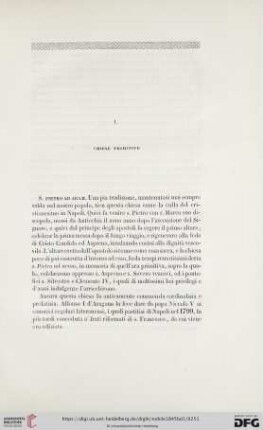 I. Chiese primitive