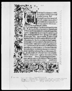 Missale mit Kalendarium aus Kloster Kaisheim — Buchseite mit historisierter Initiale und Bordüre, Folio 160verso