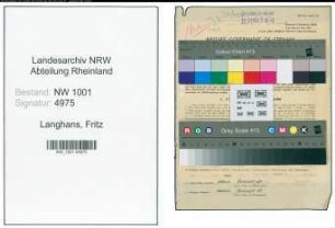 Entnazifizierung Fritz Langhans, geb. 19.09.1910 (Verw.-Angest.)