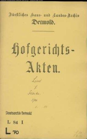 Leist, Anton Christoph zu Lemgo gegen Dr. Flörke in Jena - Schuldforderung