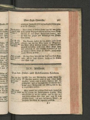 XCV. Abschnitt. Von den Polar- und Unbekannten Ländern.