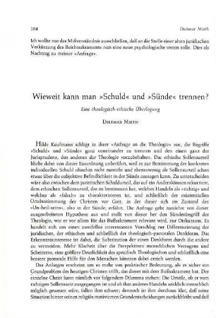 184-191 Wieweit kann man Schuld und Sünde trennen?