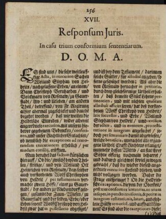 XVII. ... In casu trium conformium sententiarum.