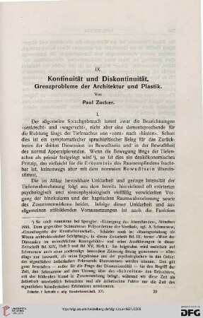 Kontinuität und Diskontinuität