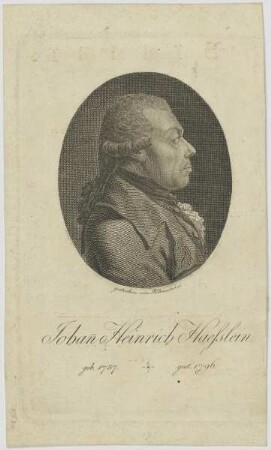 Bildnis des Johan Heinrich Haesslein