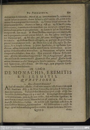 In Loco De Monachis, Eremitis Et Jesuitis