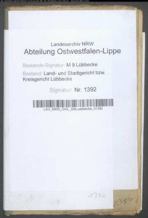 Erblasser: Wiethoff, Marie Louise, geb. Oldenburg: