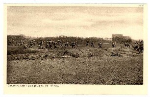 Der Krieg 1914/15 in Postkarten, 31. Reihe, Abt.: Belgien; Inhalt: Ypern und Umgebung: Nr. 303: Sturmangriff der Bayern bei Ypern