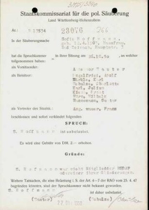 Hoffmann, Sofie
