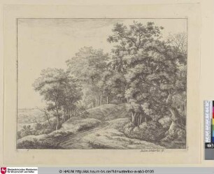 [Zwei Männer in einer Senke; Two men in a hollow]