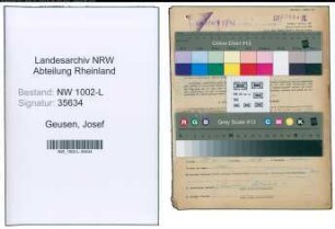 Entnazifizierung Josef Geusen , geb. 04.07.1893 (Richter)