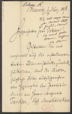 Brief an B. Schott's Söhne : 03.03.1898