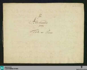 12 Dances - Don Mus.Ms. 2187 : pf