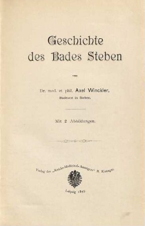 Geschichte des Bades Steben