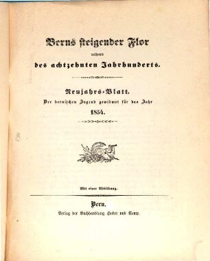 Bernsche Neujahrsstücke : vollständige Sammlung vom Jahrgang .... 1854